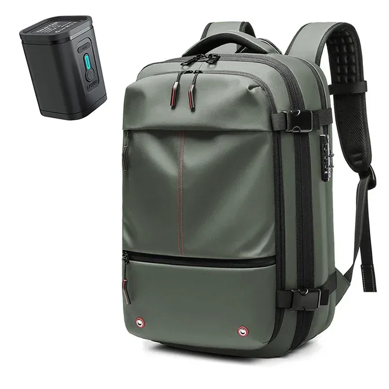 sac à dos de voyage à compression sous vide pour hommes, pour ordinateur portable 17 pouces, escarpins d'affaires, sac à dos d'école de grande capacité, sac à dos de randonnée élargi