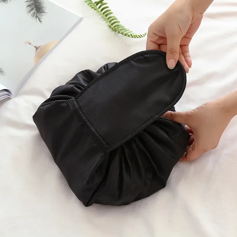 sac à cosmétiques à cordon de serrage pour femmes, sac de rangement de voyage, sac de maquillage, organisateur, pochette de maquillage portable étanche, trousse de toilette et de beauté