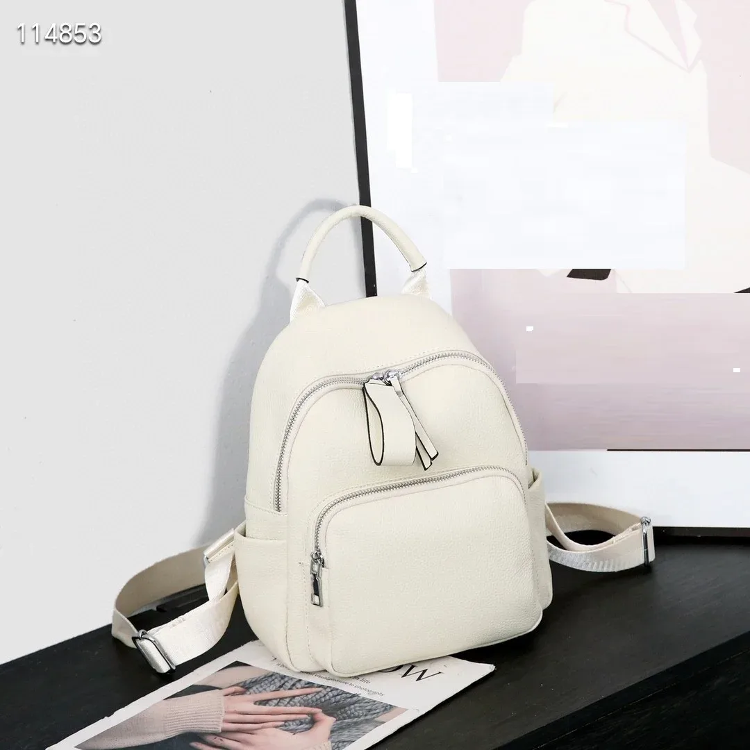 petit sac à dos en cuir de vachette véritable pour dames, sac de voyage antivol, sac à dos décontracté en cuir véritable