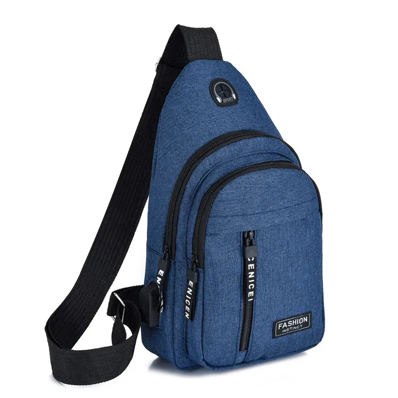 2025 nouveau sac de poitrine multifonctionnel hommes mode tendance oxford tissu sac à bandoulière style coréen décontracté sac de messager étanche
