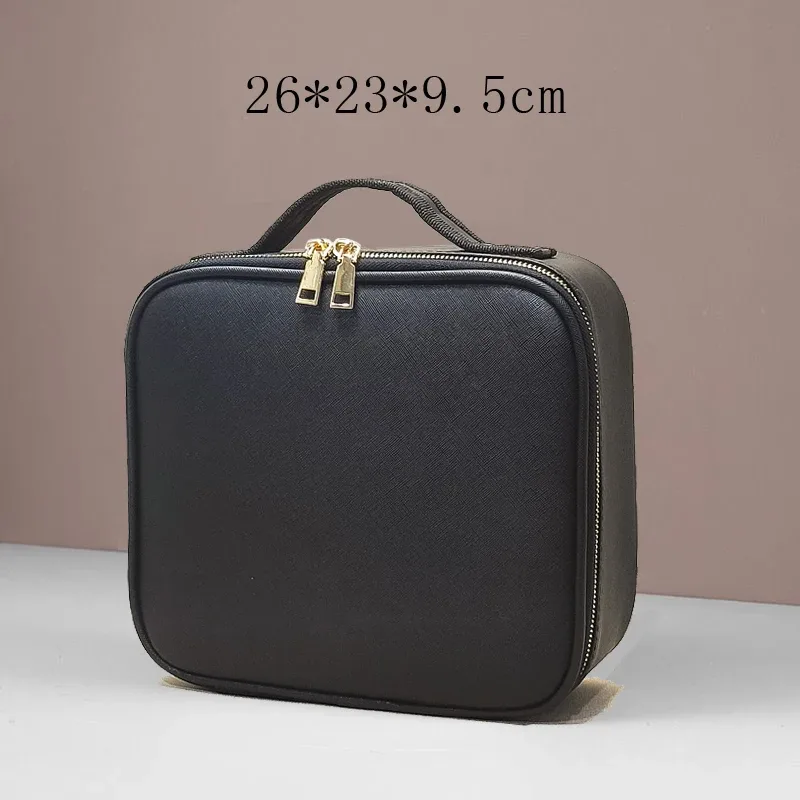 sac de maquillage de beauté en cuir pu, nécessaire, étanche, nouvelle trousse de maquillage de grande capacité, sac à cosmétiques professionnel