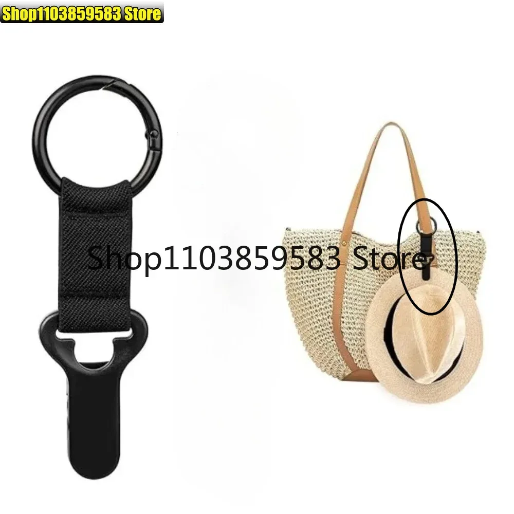 porte clé plastique black élastique bande métallique croc anti perte voyage securite trousse affaires
