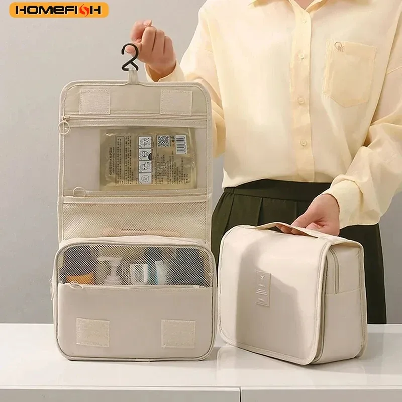 sac de toilette multi-usages homefish, sac de rangement portable pour cosmétiques, sac à main pour les voyages