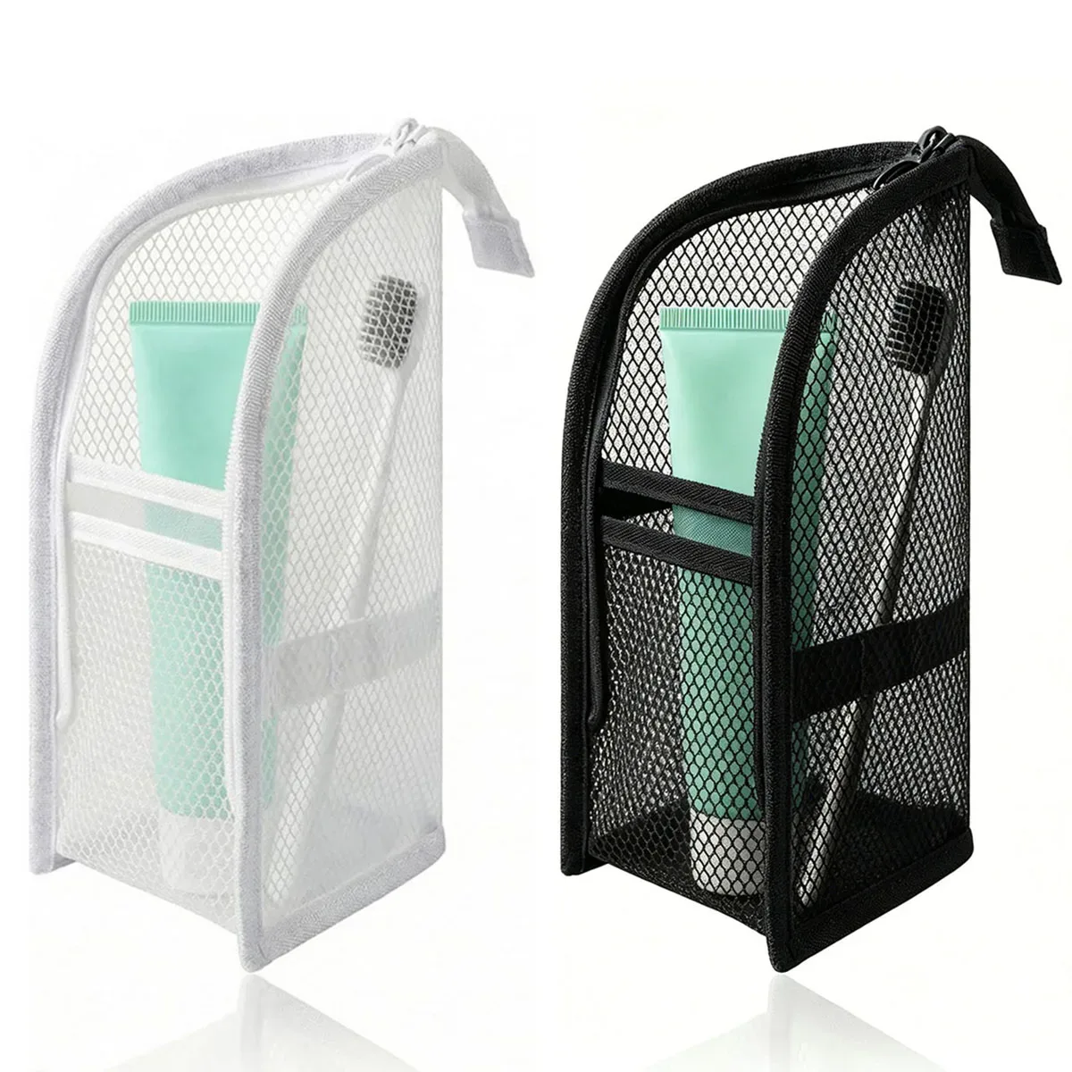 trousse de toilette en maille respirante à séchage rapide, étui à brosse à dents, organisateur de cosmétiques anti-moisissure pour voyage, dortoir universitaire, salle de sport, douche