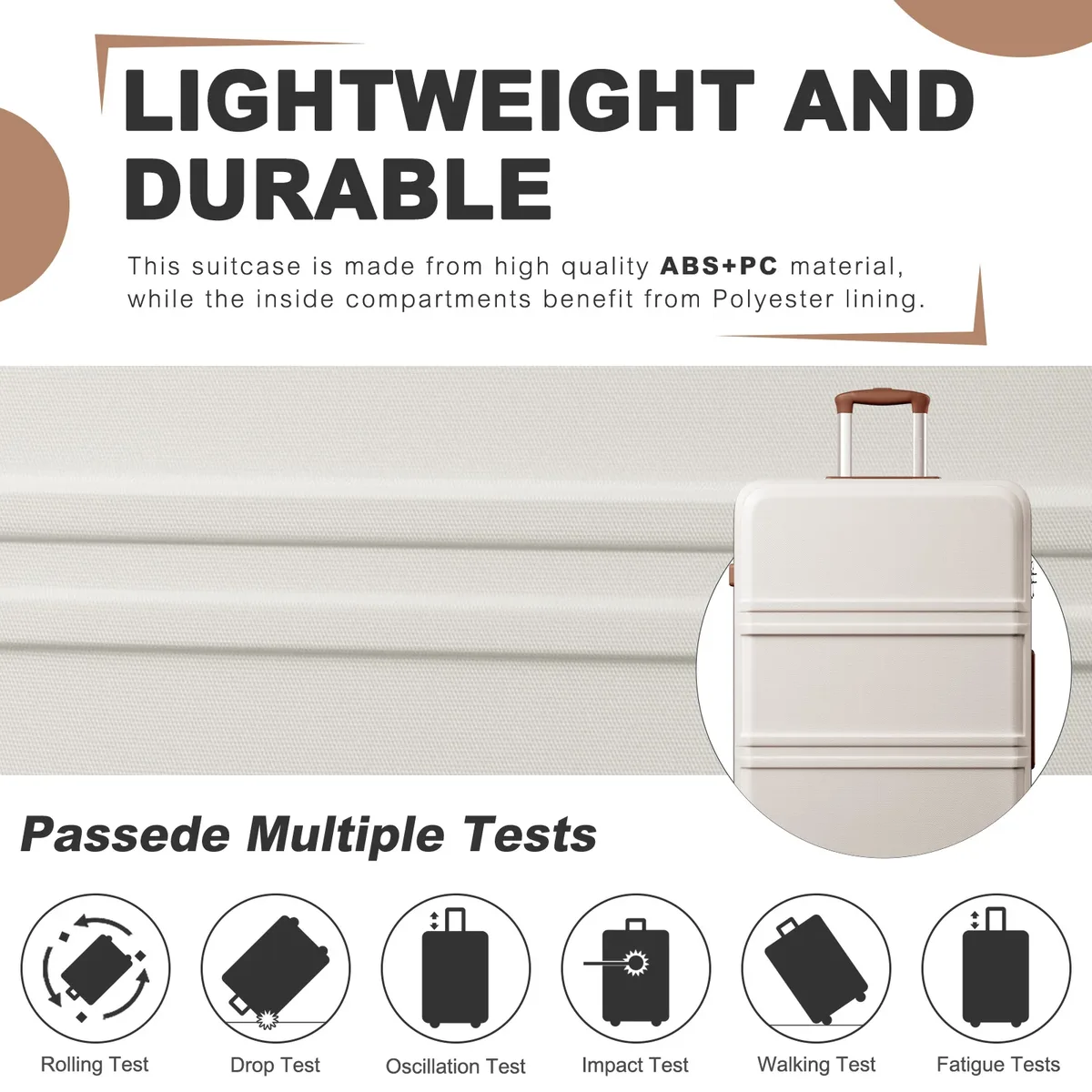 étui rigide kono de 32 pouces, chariots légers abs + pc avec double roues, serrure tsa, valise (s/m/l/xl)