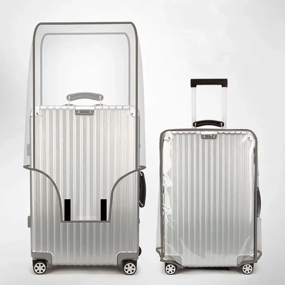 housse de protection transparente en pvc pour bagages de voyage de 16 à 28 pouces, imperméable et anti-poussière, pour valise