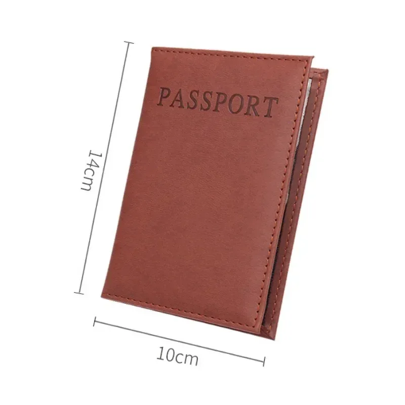 housse passeport protection cuir marron orange vert voyage organisateur accessoires voyage sac porte-passeport polyest pu leather