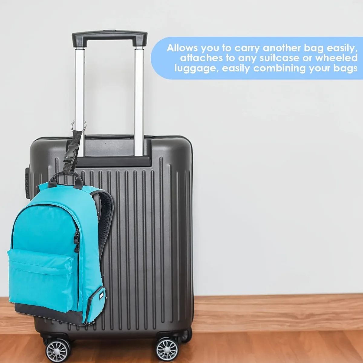 sangle externe pour sac à dos de voyage, sangle portable avec structure de dégagement add-a-bag, sangle de bagage, ceinture, porte-veste
