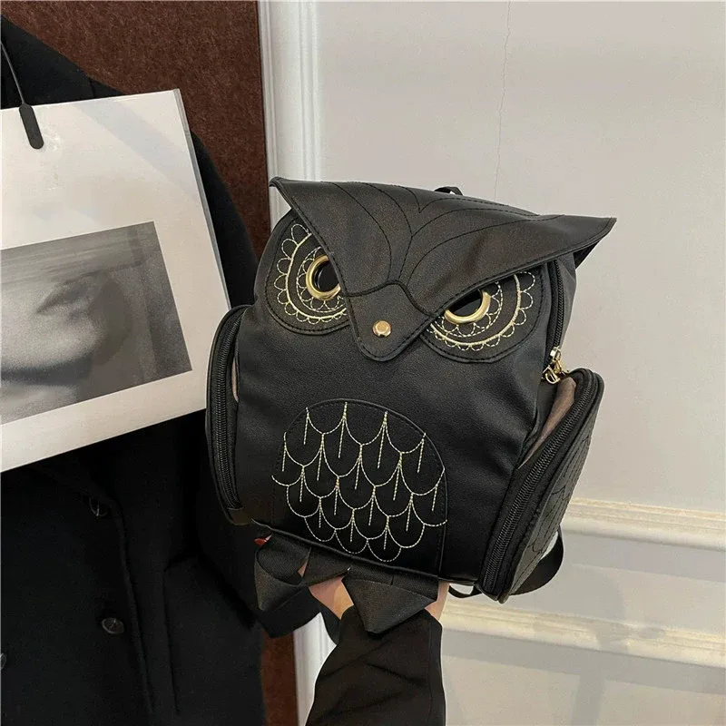 sac à dos hibou tendance pour femme, sac de voyage décontracté, sac à bandoulière, mochila bolsa