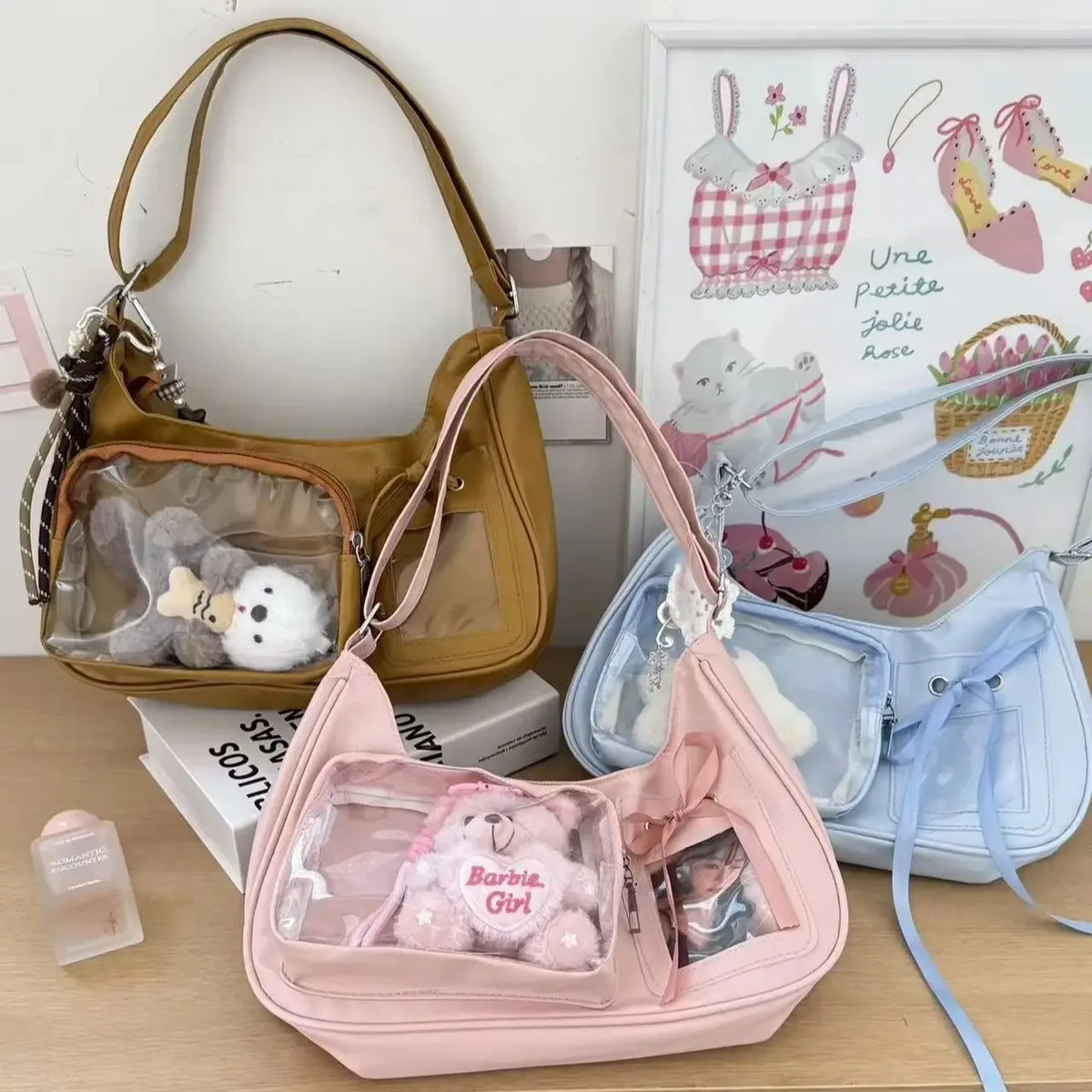sac bandoulière polyvalent et léger pour les trajets quotidiens et les loisirs, tendance mode de niche, haute valeur, transparent