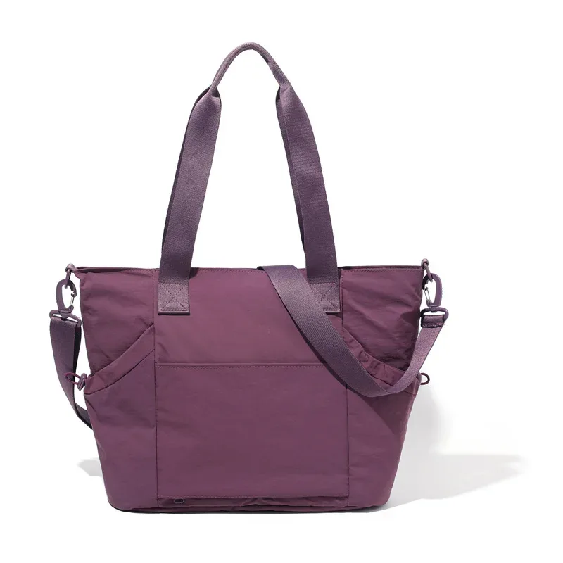 sac fourre-tout personnalisé imprimé image nom sac minimaliste femme grande capacité couleur unie sac fourre-tout en nylon en gros