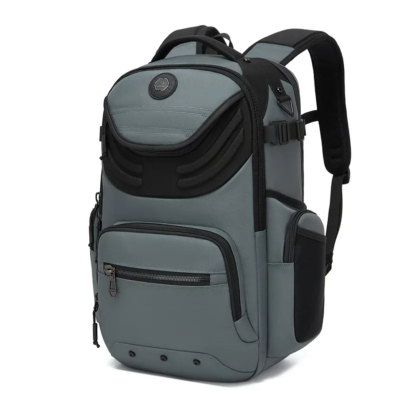 sac à dos d'affaires ozuko pour homme, sac à dos pour ordinateur, imperméable, grande capacité, idéal pour les trajets quotidiens, design simple et élégant, sac d'école haut de gamme.