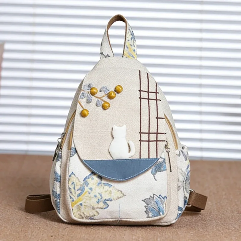 sac à dos de voyage motif aliments 3d pour femmes, sac à dos en lin de haute qualité, sac à dos de luxe pour filles, joli style, mode féminine