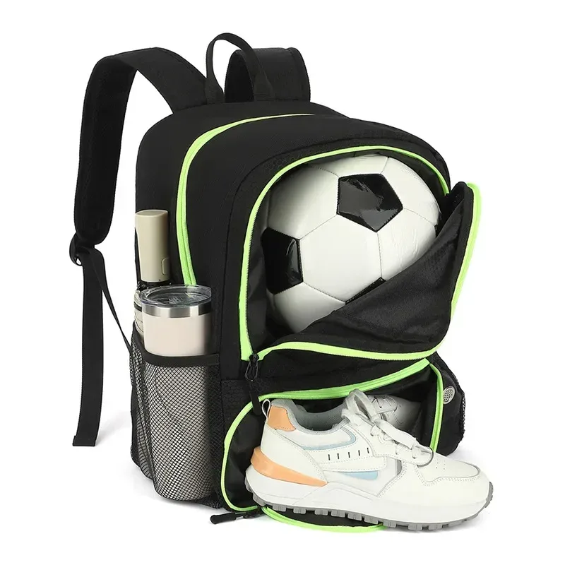nouveau sac à dos de basket-ball de football avec sac de chaussures sac de volley-ball de football pour adolescents cartable de voyage en plein air de grande capacité