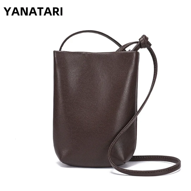 sac à bandoulière vintage en cuir véritable yanatari, mini sac de luxe pour téléphone portable, sac à bandoulière pour femmes, sac pour téléphone portable pour femmes