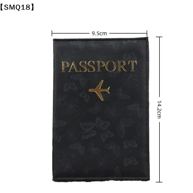 housse de passeport en cuir pu pour hommes et femmes, organisateur, porte-cartes de protection, couvertures de documents d'identité, étui de passeport de voyage, 1 pièce【smq】