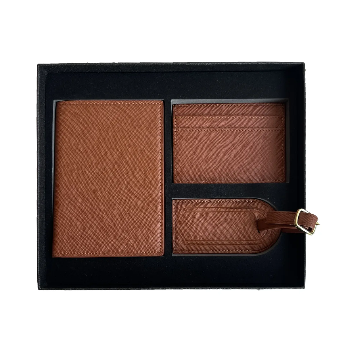coffret cadeau personnalisé avec initiales gratuites, housse de passeport en cuir de crocodile, étiquette de bagage, porte-cartes, accessoires de voyage