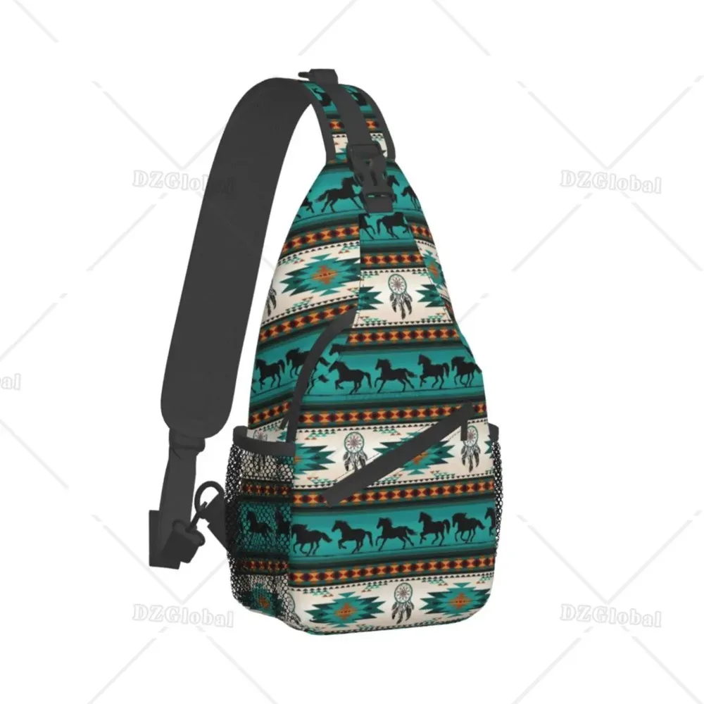 sacs de poitrine géométriques marron et noir pour femmes et hommes, sac à dos à bandoulière, sac à dos de voyage, sac de jour de randonnée, sac de sport initié décontracté