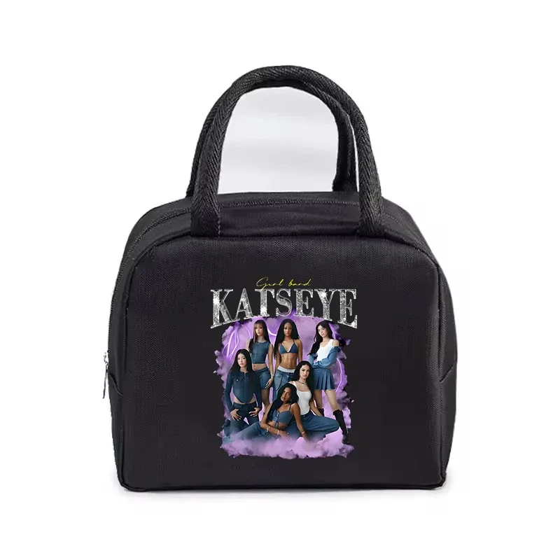 sac fourre-tout imprimé kpop katseye, boîte à lunch thermique, sac de rangement pour hommes, femmes, bureau, étudiants, sacs isothermes pour bento, sac à lunch pour enfants, cadeaux