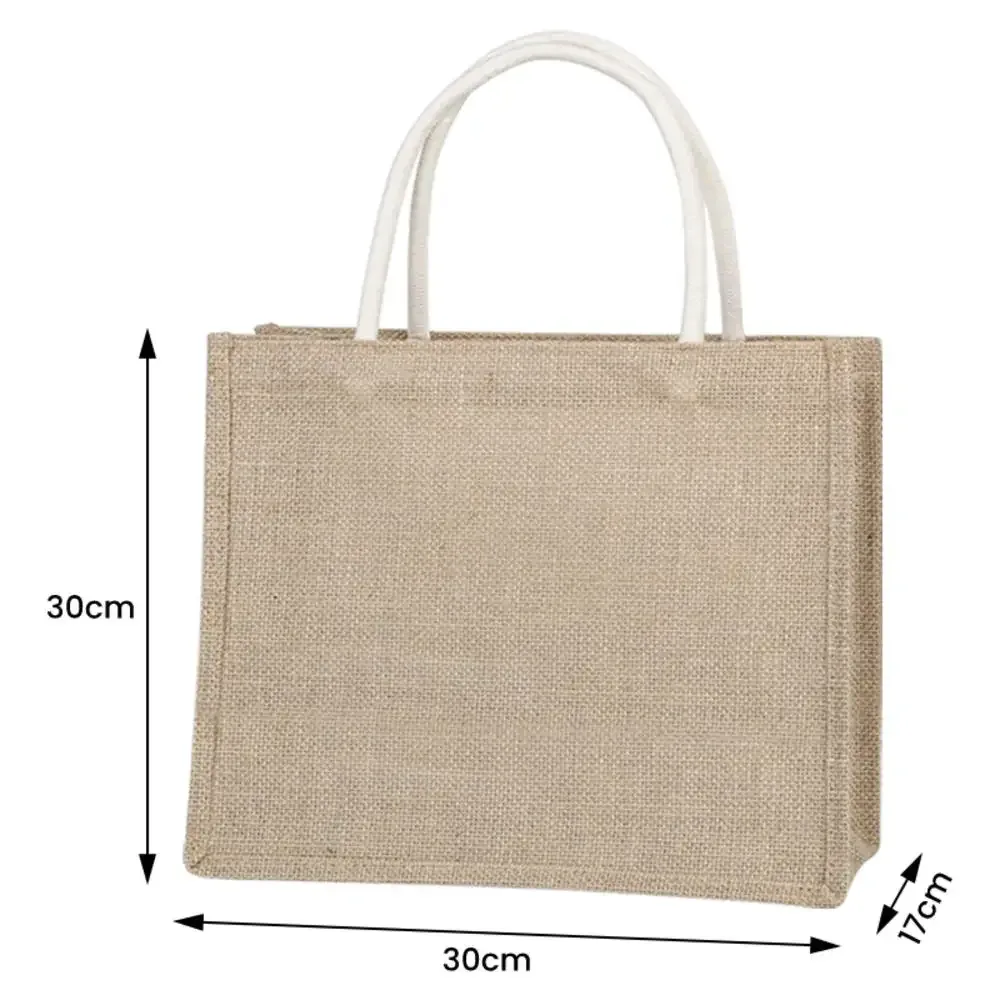 sac fourre-tout en toile de jute imperméable vintage, sacs en bambou, sac à main beige décontracté de grande capacité, sacs de plage portables, sacs d'évaluation de voyage