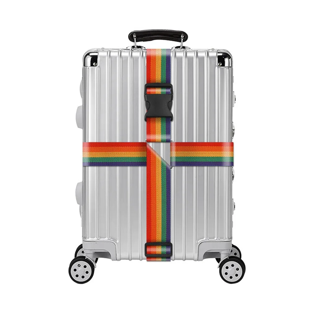 cadenas tsa nylon violet vert voyage shopping sécurité ceinture bagage roulettes arc ciel motif