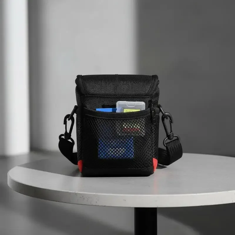 sac à dos photo numérique étanche en nylon noir pour appareil photo reflex, mini sac à bandoulière anti-dommages pour photographe, pour micro-caméra