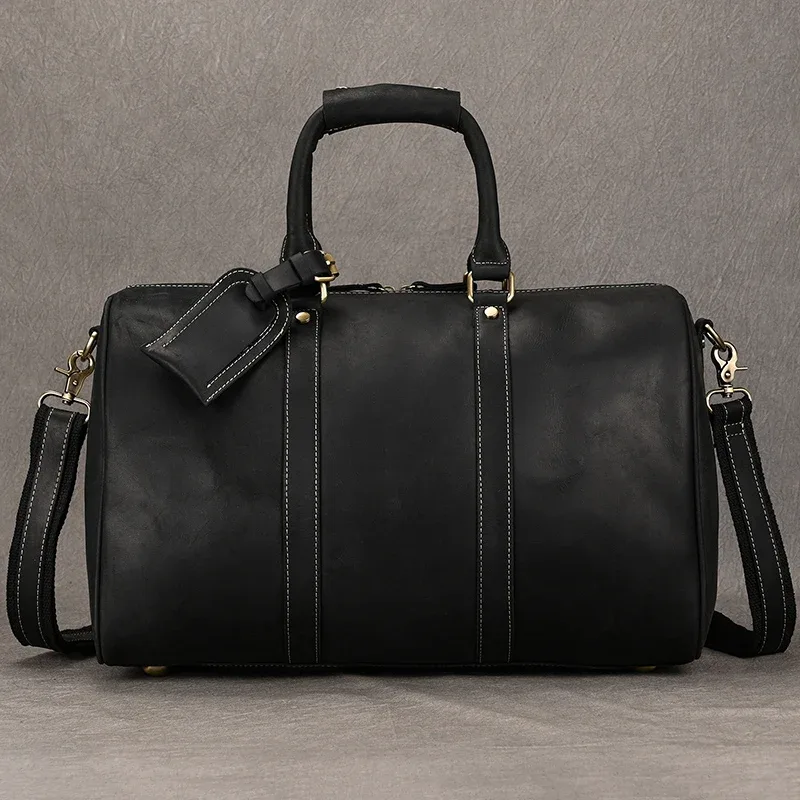 sacs à main en cuir vintage pour hommes, bagages à main de voyage, sacs fourre-tout d'affaires, cadeau de créateur de marque, mode