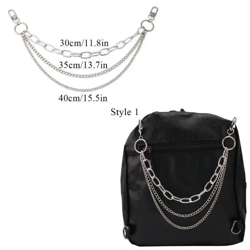 y2k – sangle en chaîne de perles en métal pour sacs, chaîne de sac multicouche pour sac à main, poignées de bricolage, pendentif étoile, sac à bandoulière, accessoires de chaîne