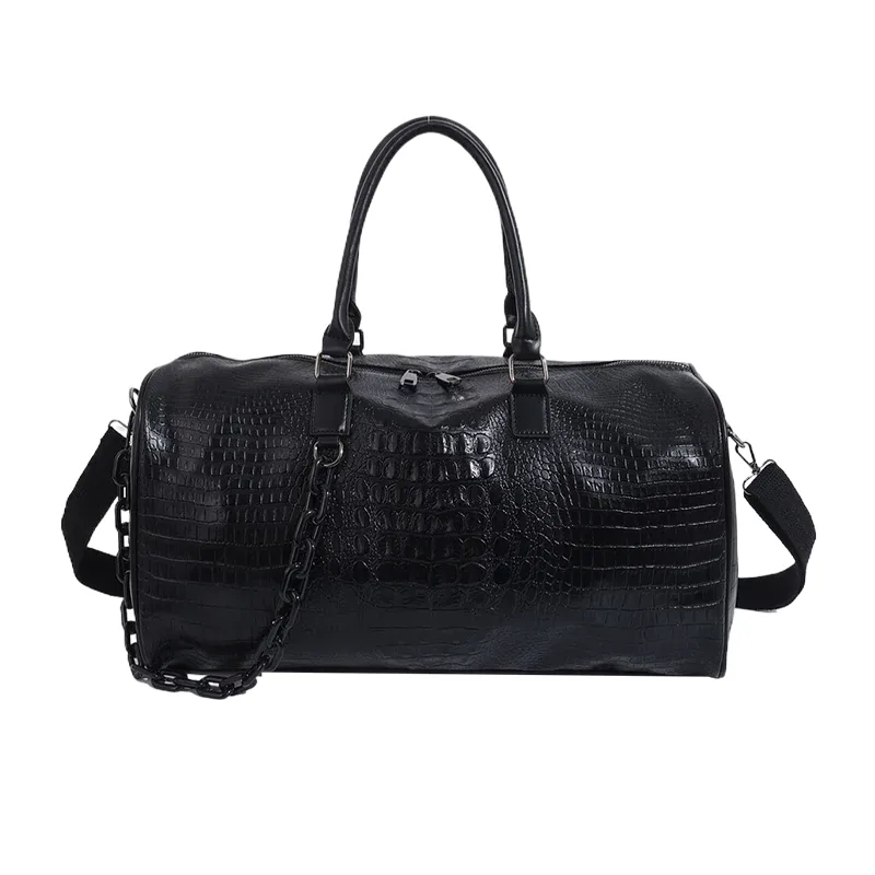 sacs de voyage légers en pu solide pour femmes, grande capacité, sac à main de fitness doux à la mode, sac à bandoulière pour courtes distance