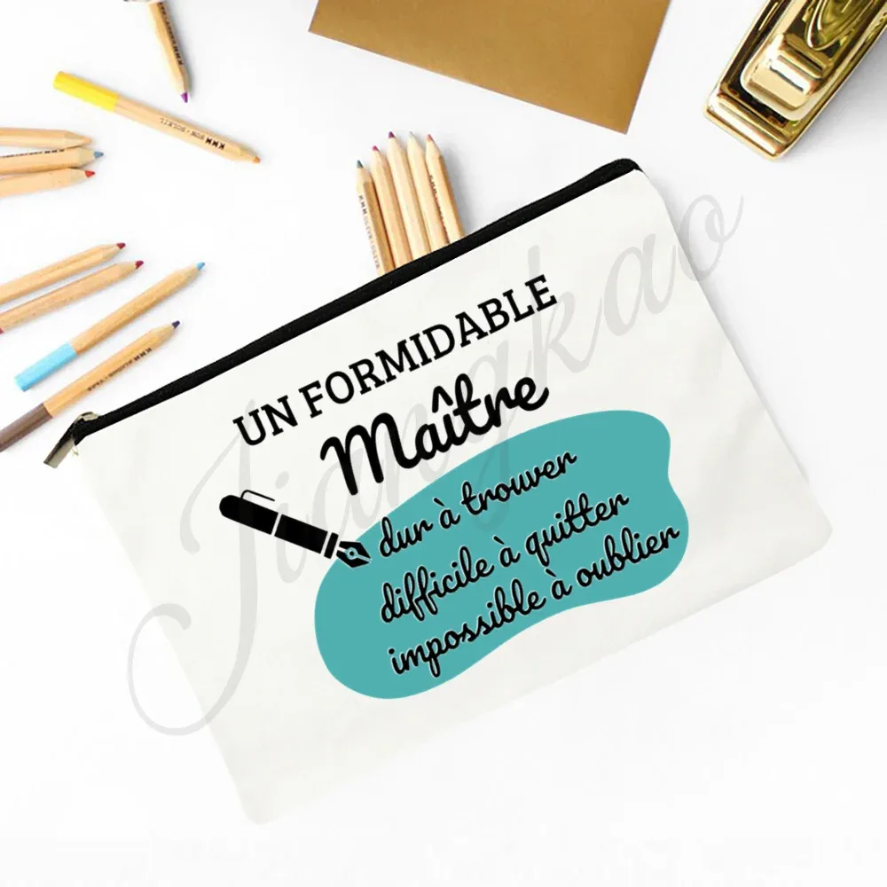 un merveilleux professeur difficile à trouver difficile à laisser impossible pour oublier un sac à crayons imprimé trousse de toilette de maquillage cadeau pour les enseignants