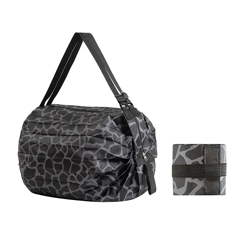 sac de rangement pliable avec poignée, sacs à main de voyage portables camouflage, sac de shopping de grande capacité