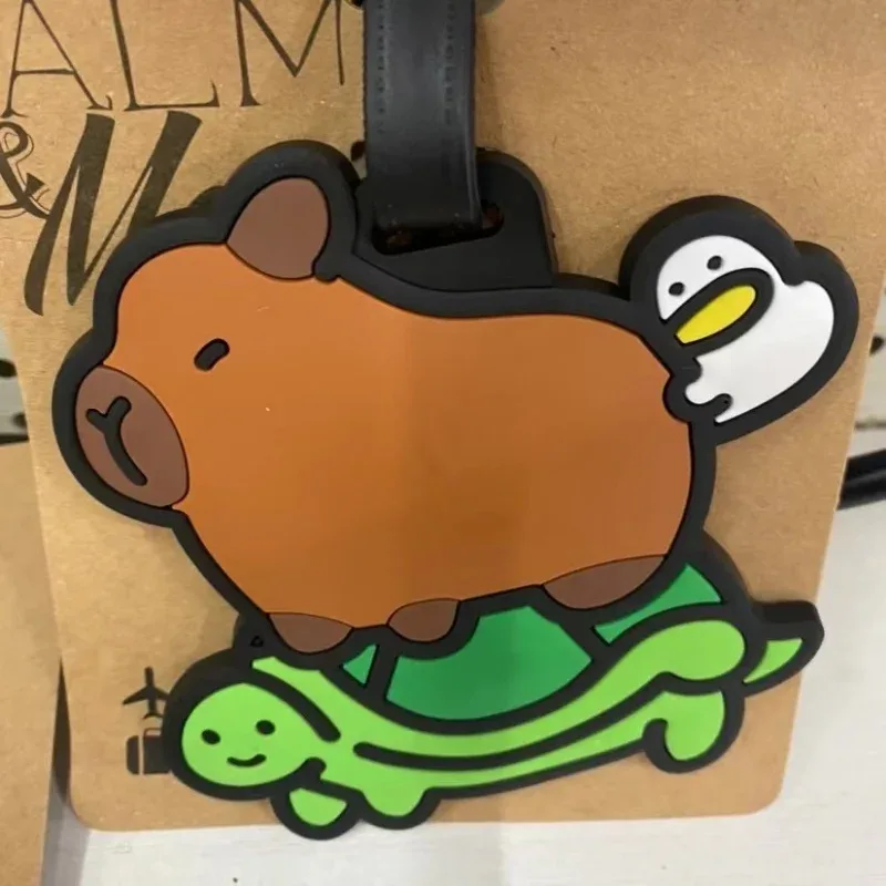 étiquette bagage pvc imprimés animaux ours thé sac dos poisson crocodile tortue voyage identification