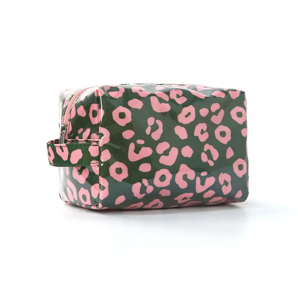 grande trousse de toilette de voyage rayée grande capacité, organisateur portable étanche pour maquillage et soins de la peau, idéale pour les vacances et les voyages en bus