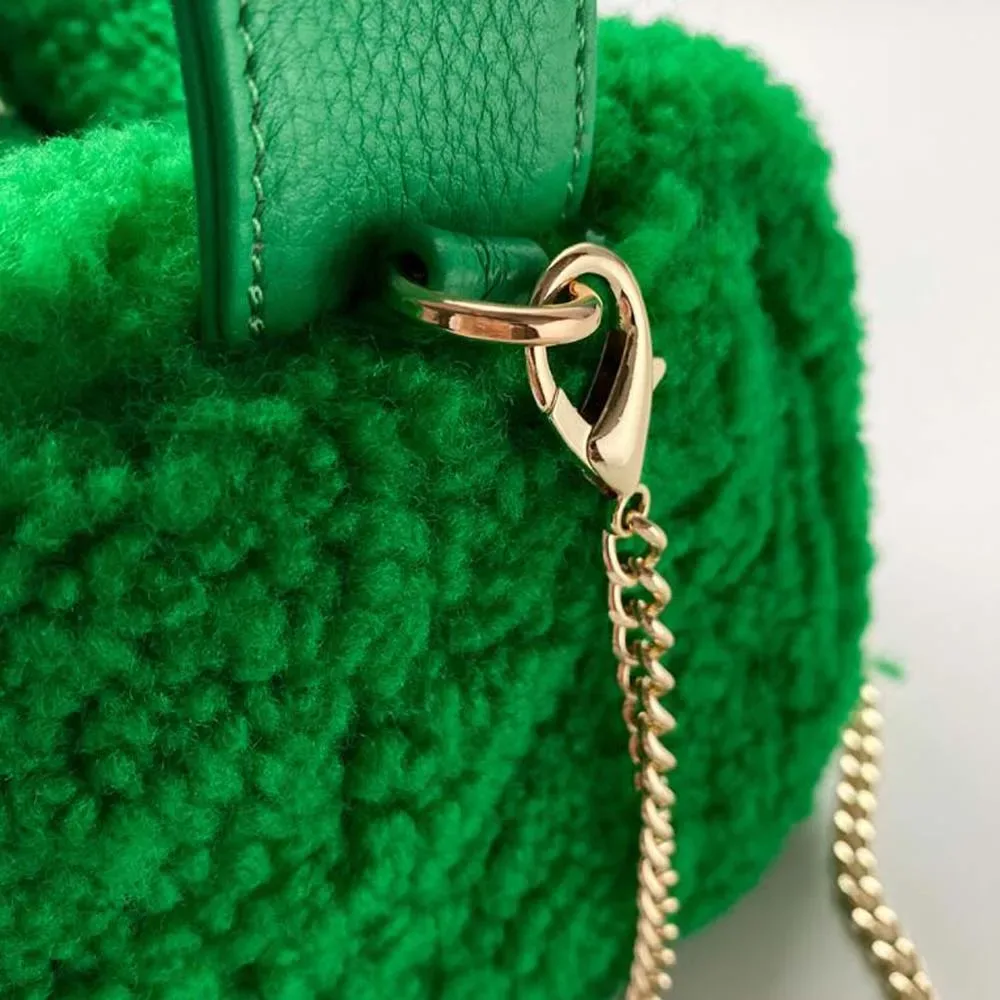 mode fourrure laine d'agneau sacs à main rabat femme conception doux en peluche filles chaîne messager sac à bandoulière bandoulière dames sac à main sacs à main