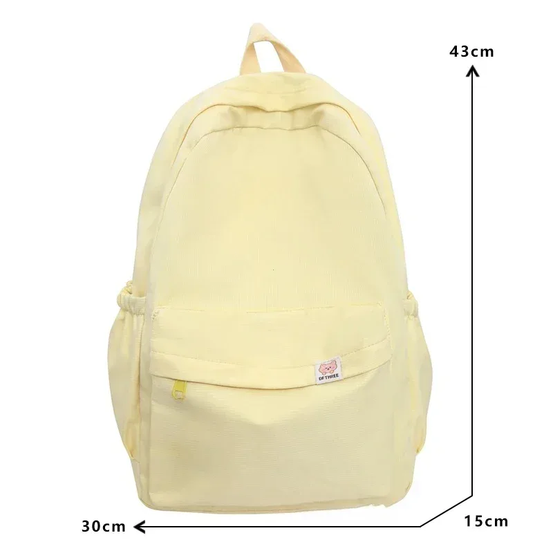 nouveau sac à dos imperméable en nylon pour femmes sac de voyage pour femmes sacs à dos cartable pour adolescentes couleur unie bookbag mochila bookbag