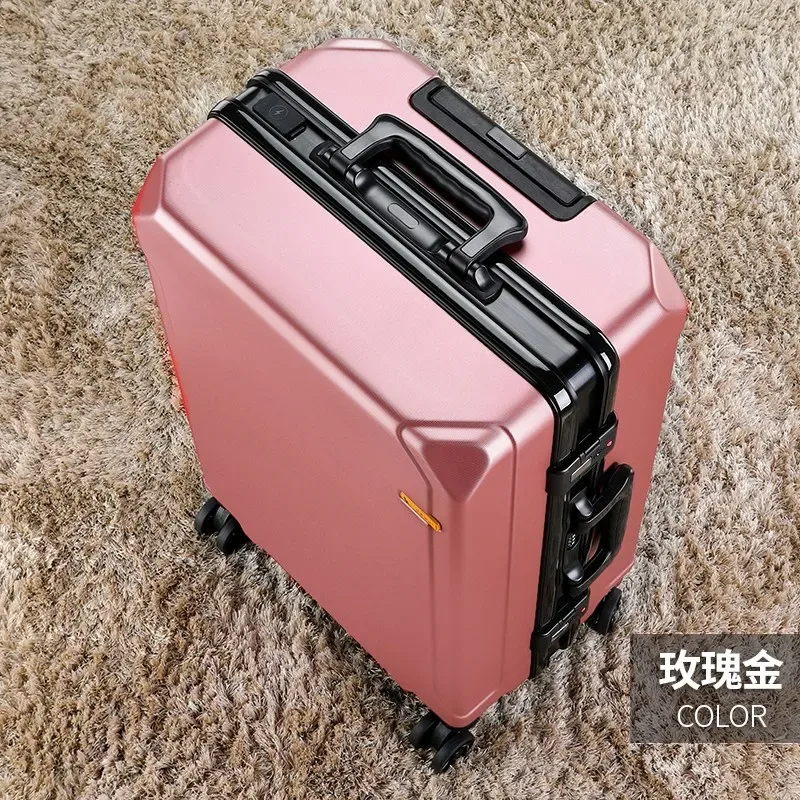 bagage roulant à la mode, cadre en aluminium, valise trolley de chargement usb, 20/24/26/28 pouces, bagages de voyage avec mot de passe pour étudiants