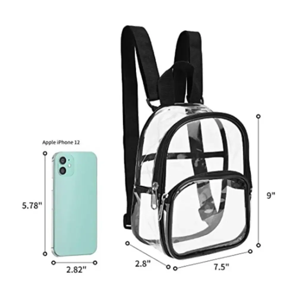 sac à dos en pvc transparent pour femmes, sac à dos de voyage, sacs d'école pour étudiants, petits sacs à main, mini sac à dos décontracté, nouvelle mode d'été