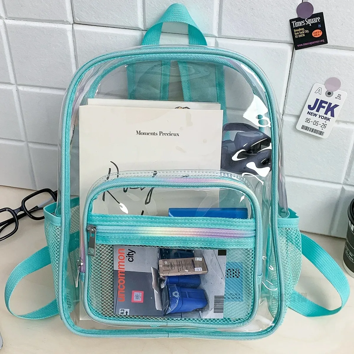 nouveau mini sac à dos transparent tendance pour étudiant, sac de voyage en pvc transparent, sac à dos de plage imperméable polyvalent pour l'été