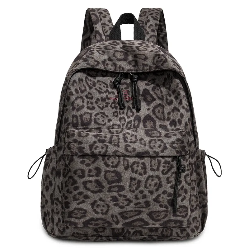 sac à dos oxford imprimé léopard pour femmes, tendance, grande capacité, sac d'école, sac à dos de voyage décontracté pour adolescentes, usage quotidien