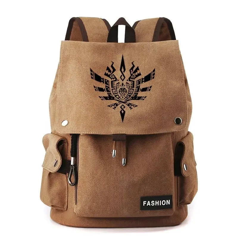 sac à dos monster hunter wilds felyne rathian nergigante pour hommes et femmes, sac à dos de jeu, sac à dos à bandoulière unisexe
