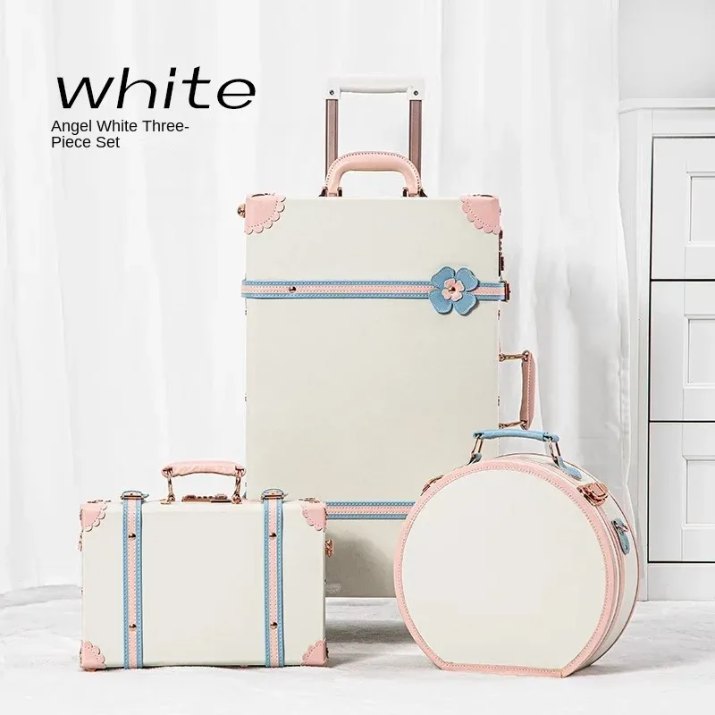 valise vintage en cuir britannique, bagage rétro avec quincaillerie en laiton antique, valises à roulettes, valise trolley