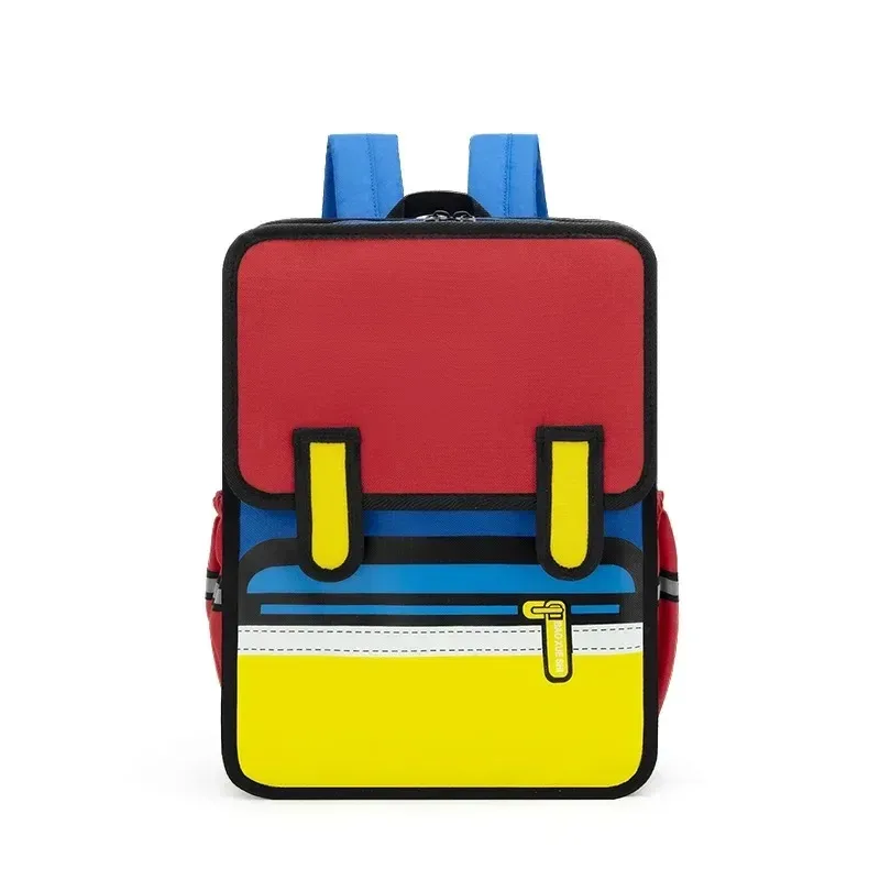 sac à dos oxford gril pour étudiants, sac à dos 3d de style diabétique, dessin animé anime et bande dessinée, sac à dos pour filles et garçons, 16 po