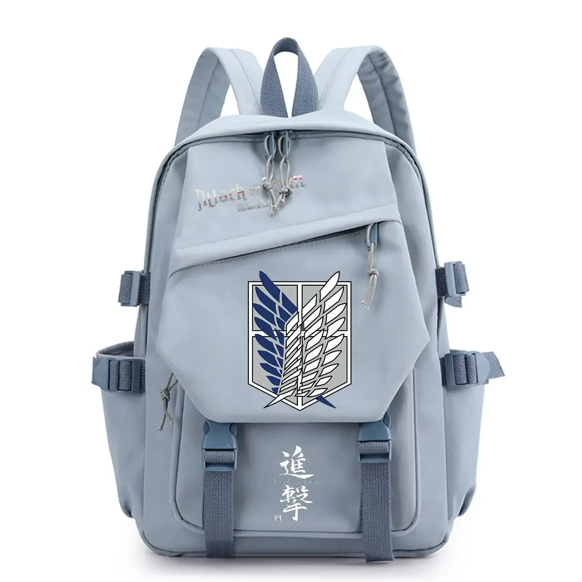 sac à dos attack on titan, grande capacité, léger, pour l'école et les voyages, sac des wings of freedom du survey corps