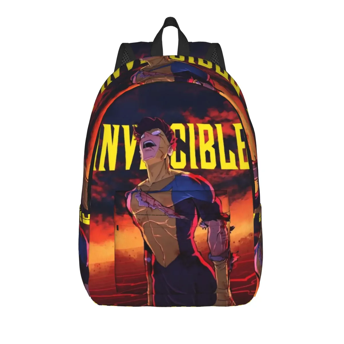 sac à dos invincibles comic pour hommes et femmes, sac à bandoulière pour ordinateur portable, durable, à la mode, pour lycée, randonnée, voyage