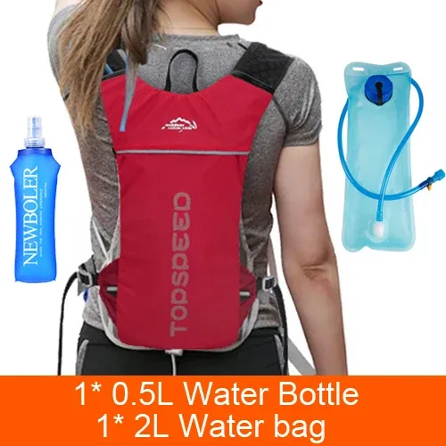 sac à dos d'hydratation pour course à pied 5l, sac de course ultra léger pour marathon, sac à dos de vélo, option gourde souple 500ml