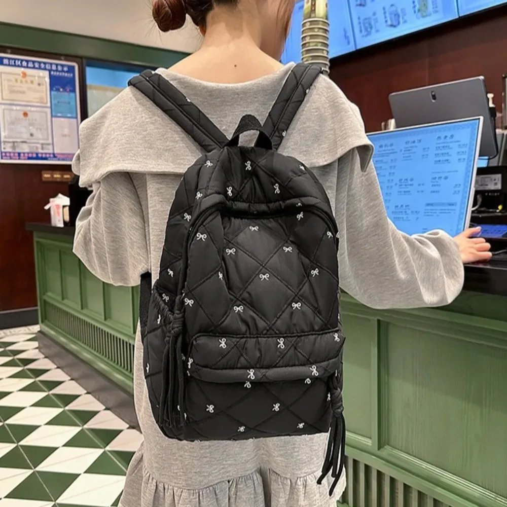 nouveau grand sac à dos scolaire léger pour enfants avec nœud, sac d'école pour étudiants, sac pour ordinateur portable, fournitures d'apprentissage
