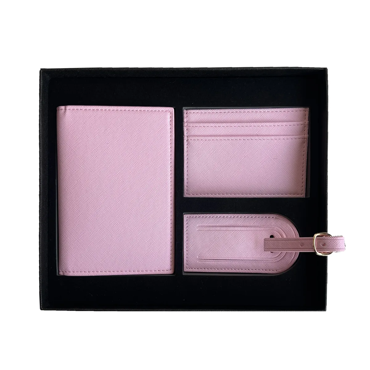 coffret cadeau personnalisé avec initiales gratuites, housse de passeport en cuir de crocodile, étiquette de bagage, porte-cartes, accessoires de voyage