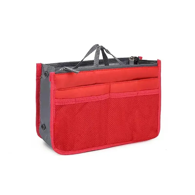 organisateur insérer sac femmes nylon voyage insérer organisateur sac à main sac à main grande doublure dame maquillage cosmétique sac pas cher femme fourre-tout