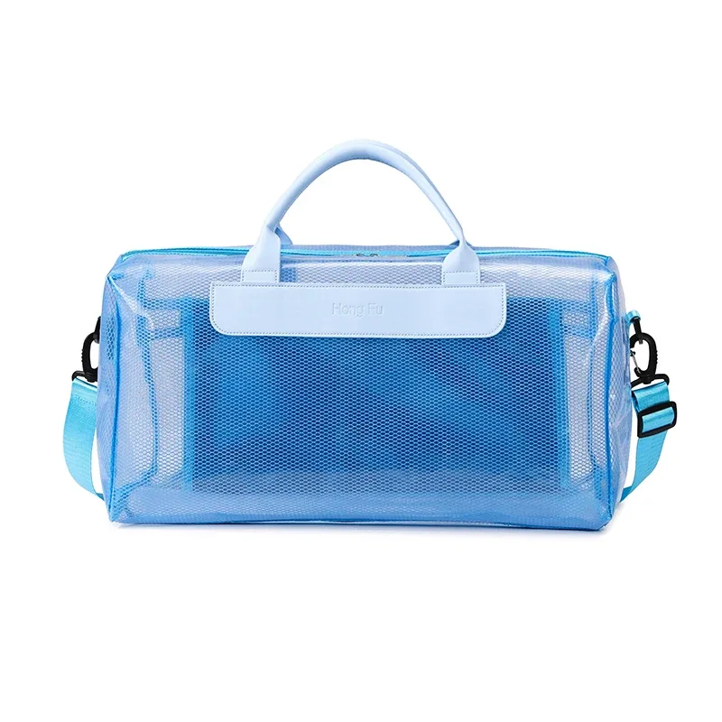 sac de rangement pour équipement de natation, avec compartiment séparé pour les articles secs et humides, sac de sport tendance pour les activités de remise en forme en eau chaude, sac de plage transparent et résistant pour les étudiants.