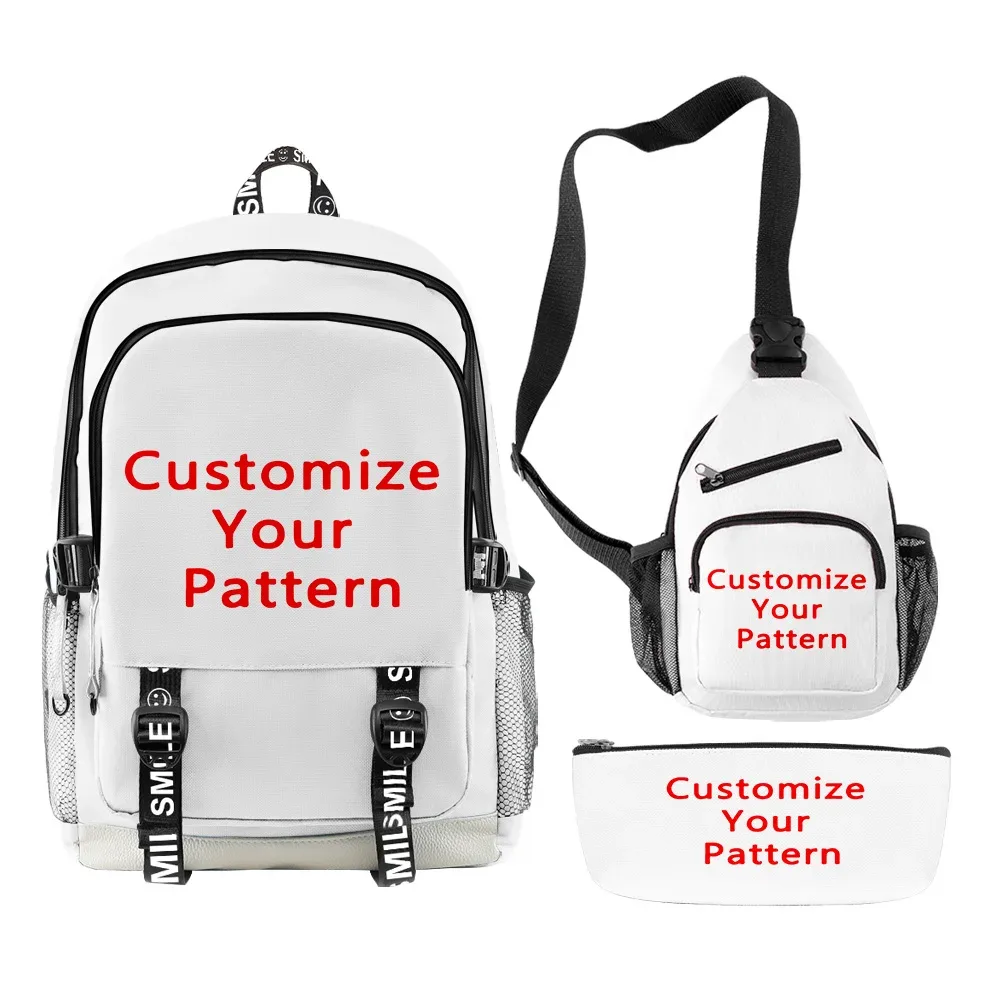 sac à dos personnalisé école enfant sacs à dos adulte sac à dos personnalisé sac à dos cosplay zip pack trois pièces ensemble voyage sac à dos